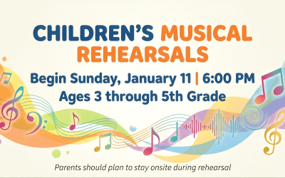 Children’s Musical Rehearsals Begin This Sunday