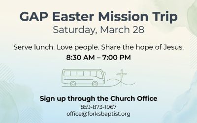 GAP Easter Mission Trip